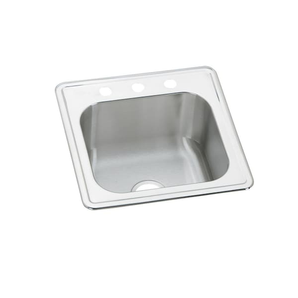 Celebrity Stainless Steel 20 X 20 X 10-1/8 Single Bowl Top Mount Laundry Sink